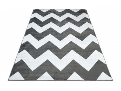 Moderní kusový koberec Isphahan 84271/689 CikCak šedý krémový