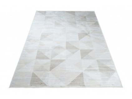 Moderní kusový koberec Isphahan 84196/402 trojúhelníky krémový