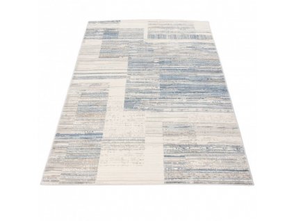Moderní kusový koberec PORTLAND G498B bílý modrý