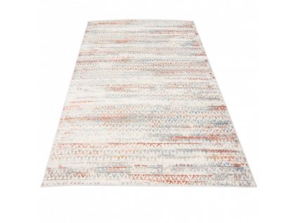 Moderní kusový koberec PORTLAND G494C bílý červený