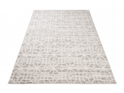 Moderní kusový koberec TROYA V470E krémový hnědý
