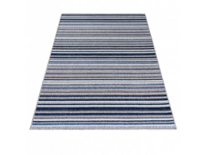 Moderní kusový koberec AVENTURA ED23A Proužky šedý / modrý