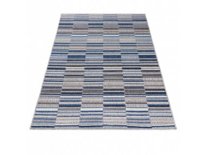 Moderní kusový koberec AVENTURA ED24A Proužky šedý / modrý