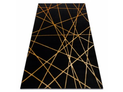 Moderní kusový koberec GLOSS 406C 86 černý / zlatý