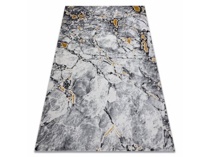 Moderní kusový koberec GLOSS 528A 58 Mramor kámen slonová kost / černý
