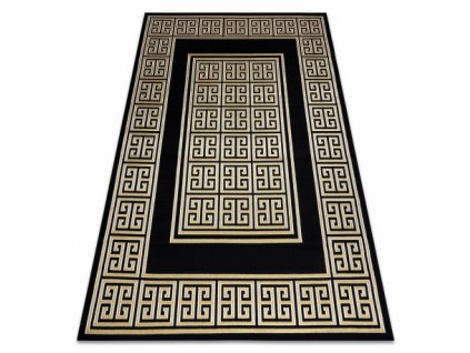 Moderní kusový koberec GLOSS 6776 86 Řecký vzor černý / zlatý