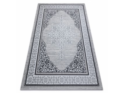 Kusový koberec klasický GLOSS 8490 52 Ornament slonová kost / šedý