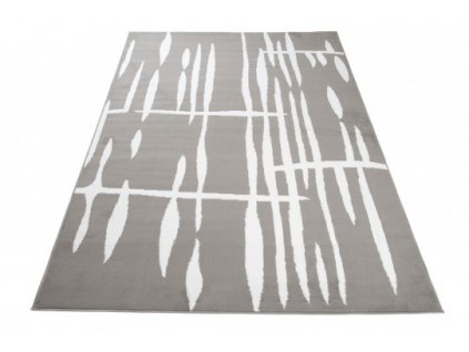 Moderní kusový koberec CHEAP T967A šedý bílý