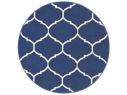 Kulatý koberec Luna 502682/94955 modrý