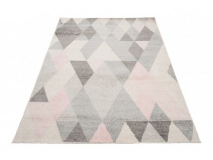 Kusový koberec LAZUR C946B šedý růžový