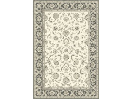 Kusový koberec vlněný Agnella Isfahan Anafi Len Krémový Šedý