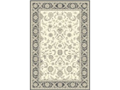 Kusový koberec vlněný Agnella Isfahan Anafi Perla Krémový / Šedý