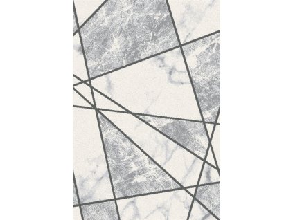 Kusový koberec vlněný Agnella Basic Buzu Šedý / Bilý