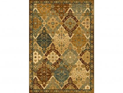 Kusový koberec vlněný Dywilan Omega Torino Koniak Béžový