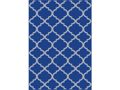 Kusový koberec moderní Agnella Meteo Clover Modrý Šedý