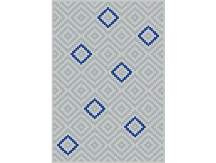 Kusový koberec moderní Agnella Meteo Dato Modrý Šedý