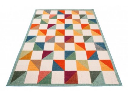 Moderní kusový koberec AVENTURA ED53A Kostky vícebarevný