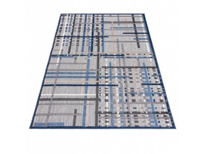 Moderní kusový koberec AVENTURA EC86A šedý modrý