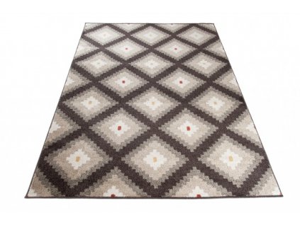 Moderní kusový koberec MAROKO L885A tmavě hnědý