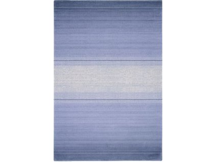 Kusový koberec vlněný Agnella Diamond Beverly Proužky Modrý