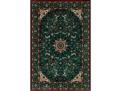 Kusový koberec vlněný Agnella Diamond Damore Smaragd Zelený