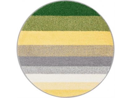 Kulatý koberec Agnella Eden Simp Zelený Vícebarevný