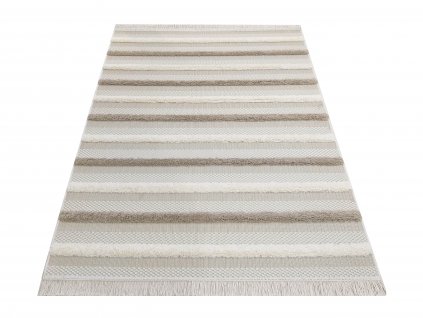 Kusový koberec sysal DELI 03 Pruhovaný SAND Krémový