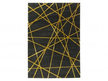 Moderní kusový koberec FESTIVAL 2731A černý žlutý