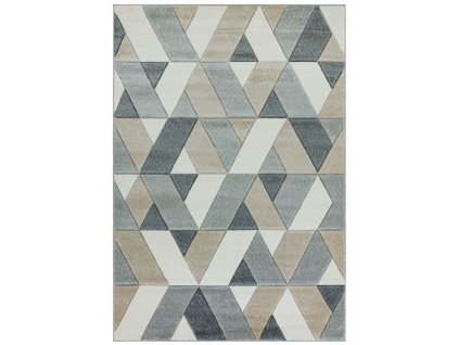 Moderní kusový koberec Sketch SK01 Geometrický vzor béžový šedý