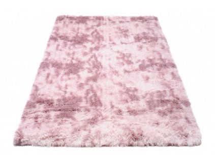 Kusový koberec moderní SILK DYED jemný měkký lehký růžový