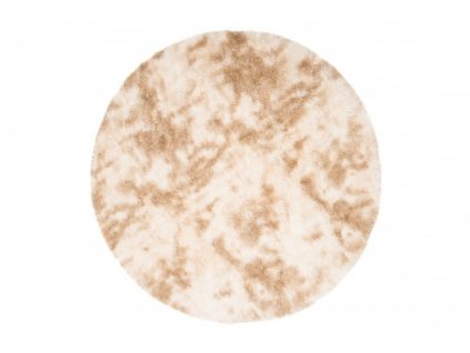 Kulatý koberec moderní SILK DYED 575 jemný měkký béžový