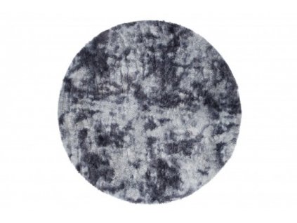 Kulatý koberec moderní SILK DYED 577 jemný měkký šedý