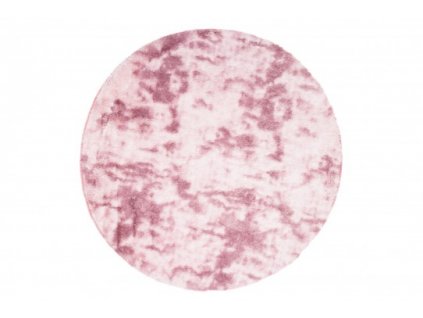Kulatý koberec moderní SILK DYED jemný měkký lehký růžový