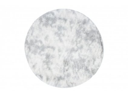 Kulatý koberec moderní SILK DYED 579 jemný měkký světle šedý