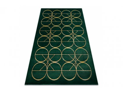 Kusový koberec EMERALD 1010 Luxusní kruhy zelený zlatý