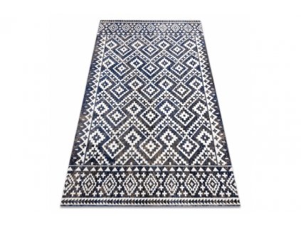 Moderní kusový koberec MUNDO E0561 outdoor geometrický 3D modrý béžový1