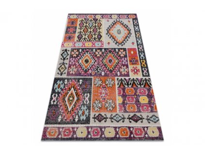 Moderní kusový koberec MUNDO D7682 outdoor růžový béžový