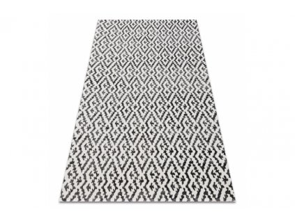 Moderní kusový koberec MUNDO E0621 outdoor geometrický béžový černý