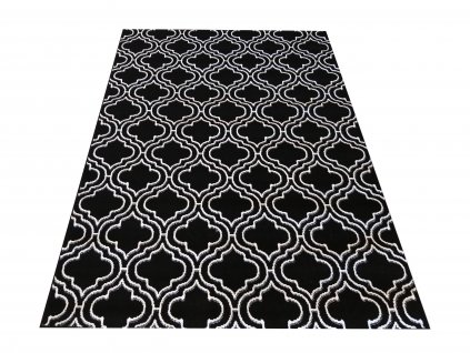 Moderní kusový koberec Soho 01 černý bílý
