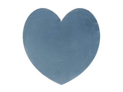 Moderní kusový koberec SHAPE 3105 Srdce protiskluzový vhodný k praní shaggy modrý