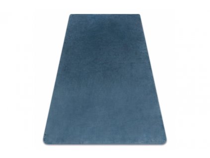Kusový koberec jednobarevný Shaggy POSH protiskluzový pratelný modrý