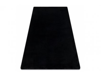 Kusový koberec jednobarevný Shaggy POSH protiskluzový pratelný černý15