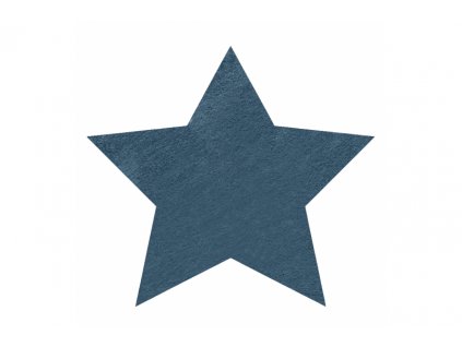 Moderní kusový koberec SHAPE 3148 Hvězda protiskluzový vhodný k praní shaggy modrý