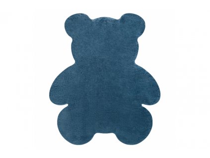Kusový koberec SHAPE 3146 Medvídek protiskluzový vhodný k praní shaggy modrý
