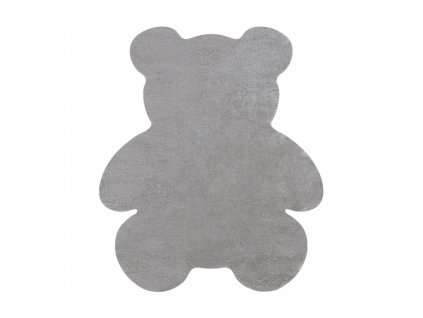 Kusový koberec SHAPE 3146 Medvídek protiskluzový vhodný k praní shaggy šedý