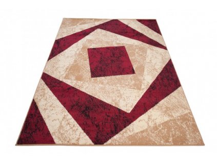 Moderní kusový koberec CHEAP K855A krémový červený