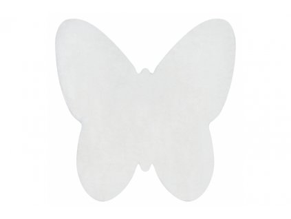 Kusový koberec SHAPE 3150 Motýl protiskluzový vhodný k praní shaggy slonová kost