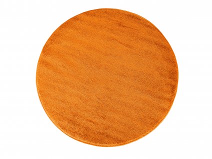 Kulatý koberec jednobarevný Portofino pomerančový