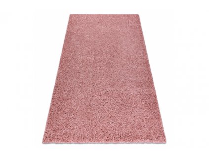 Kusový koberec jednobarevný SOFFI shaggy 5cm růžový