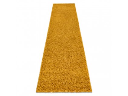 Koberec Běhoun jednobarevný SOFFI shaggy 5cm žlutý